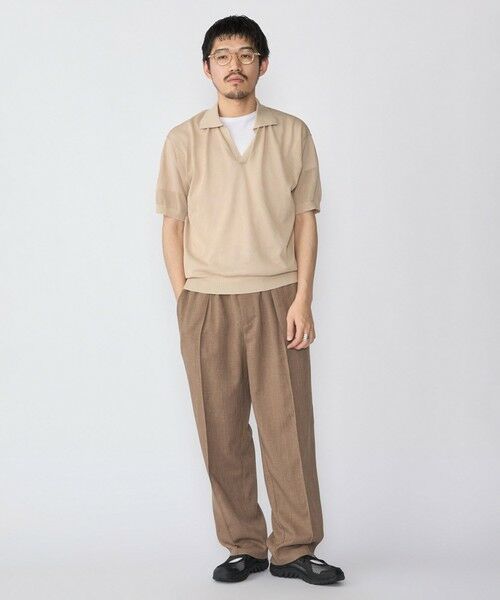 SHIPS / シップス ポロシャツ | SHIPS:〈手洗い可能〉和紙 スキッパー ニット ポロ | 詳細3