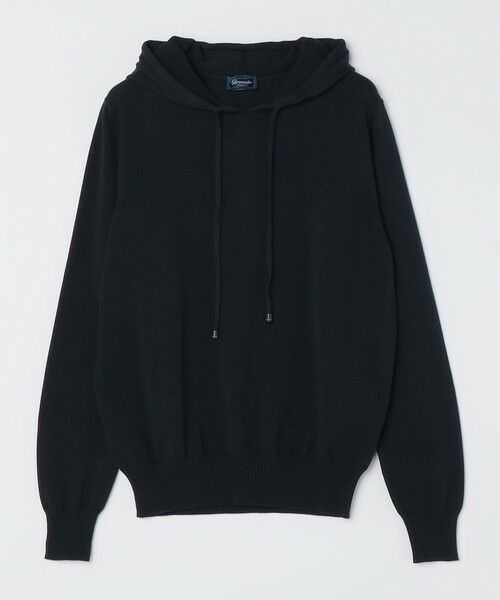 SHIPS / シップス パーカー | Drumohr: コットン ニット フーディ（ネイビー）