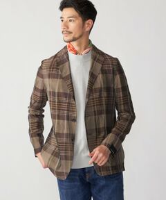 SHIPS / シップス テーラードジャケット | TAGLIATORE: レーヨン リネン チェック ライト ジャケット