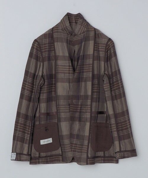 SHIPS / シップス テーラードジャケット | TAGLIATORE: レーヨン リネン チェック ライト ジャケット | 詳細10