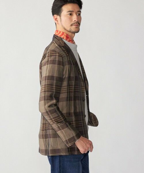 SHIPS / シップス テーラードジャケット | TAGLIATORE: レーヨン リネン チェック ライト ジャケット | 詳細3