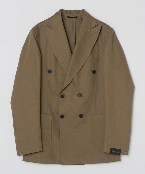 SHIPS / シップス テーラードジャケット | 【SHIPS別注】Errico Formicola: リネン/コットン ダブルブレスト ジャケット（ブラウン）