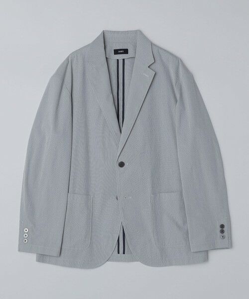 SHIPS / シップス テーラードジャケット | SHIPS:〈吸水速乾/洗濯機可能〉COOLMAX(R)コードレーン ジャケット(セットアップ対応)（ネイビー）