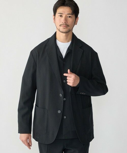 SHIPS / シップス テーラードジャケット | SHIPS:〈撥水 防しわ 洗濯機可能〉DOT AIR(R)ジャケット(セットアップ対応)（ブラック）
