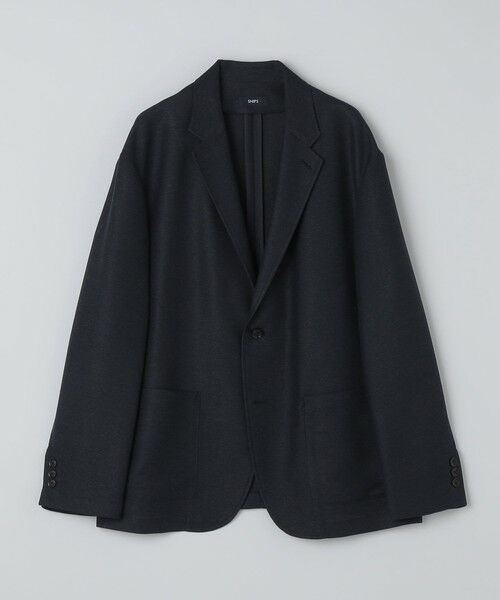 SHIPS / シップス テーラードジャケット | SHIPS:〈ストレッチ/洗濯機可能〉ウール ブレンド からみ織り ジャケット（ネイビー）
