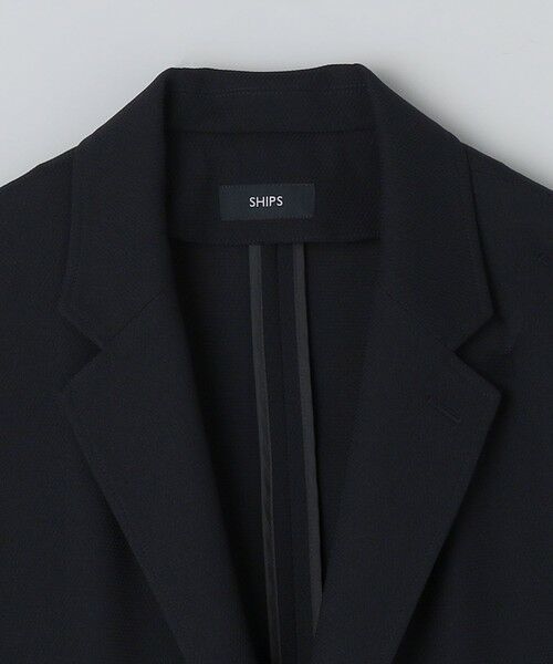 SHIPS / シップス テーラードジャケット | SHIPS:〈防しわ/吸水速乾/洗濯機可能〉RIRANCHA(R) からみ織り ネイビー ジャケット | 詳細4