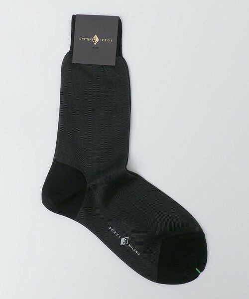 SHIPS / シップス ソックス | SOZZI: コットン バーズアイ ソックス（ブラック）