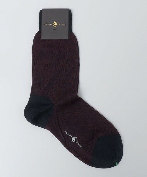 SHIPS / シップス ソックス | SOZZI: コットン バーズアイ ソックス（エンジ）