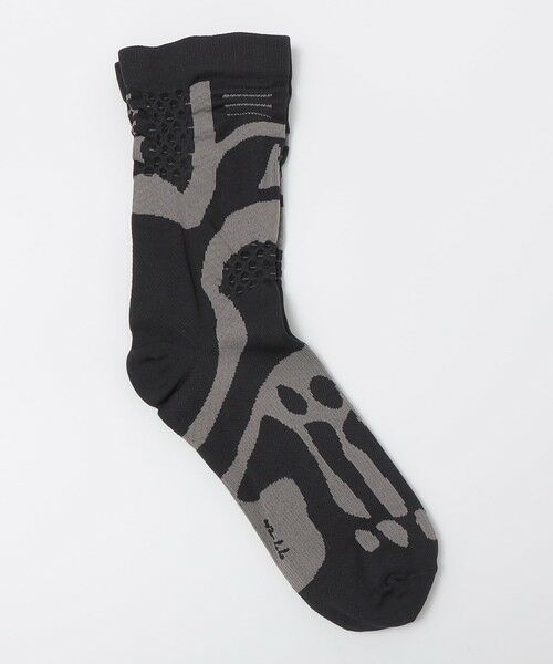 SHIPS / シップス ソックス | ROA: BONES LOGO Q-SKIN TECHNICAL SOCKS（ブラック）