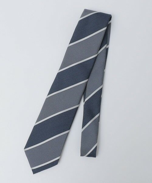 SHIPS / シップス ネクタイ | SHIPS: シルク バスケット ツイル ワイド ストライプ ネクタイ | 詳細3
