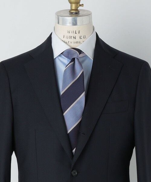 SHIPS / シップス ネクタイ | SHIPS: シルク バスケット ツイル ワイド ストライプ ネクタイ（スカイブルー）