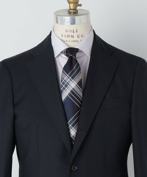 SHIPS / シップス ネクタイ | SHIPS: シルク バスケット チェック ネクタイ（ネイビー）