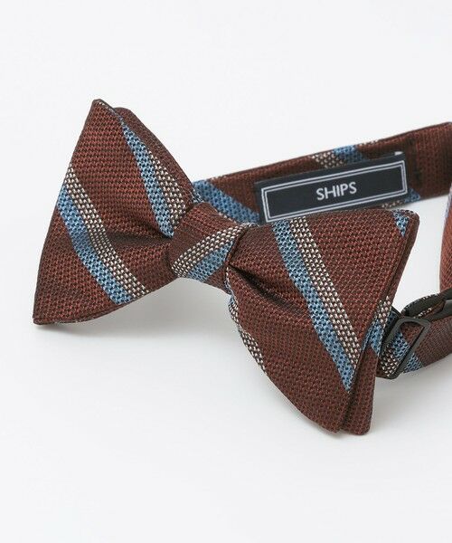 SHIPS / シップス ネクタイ | SHIPS: シルク バスケット レジメンタルストライプ ボウタイ | 詳細2