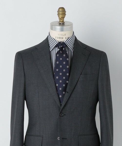 SHIPS / シップス ネクタイ | SHIPS: シルク ネイビー ガルザ ソリッド/ストライプ/コモン ネクタイ | 詳細1