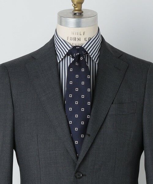 SHIPS / シップス ネクタイ | SHIPS: シルク ネイビー ガルザ ソリッド/ストライプ/コモン ネクタイ（コバルトブルー）