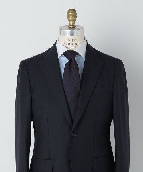 SHIPS / シップス ネクタイ | SHIPS: シルク ネイビー ガルザ ソリッド/ストライプ/コモン ネクタイ | 詳細10