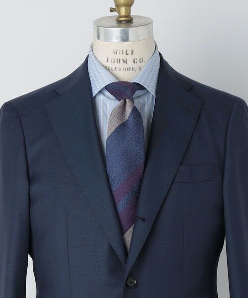 SHIPS / シップス ネクタイ | SHIPS: シルク デラヴェ レジメンタル ネクタイ（ブルー系）