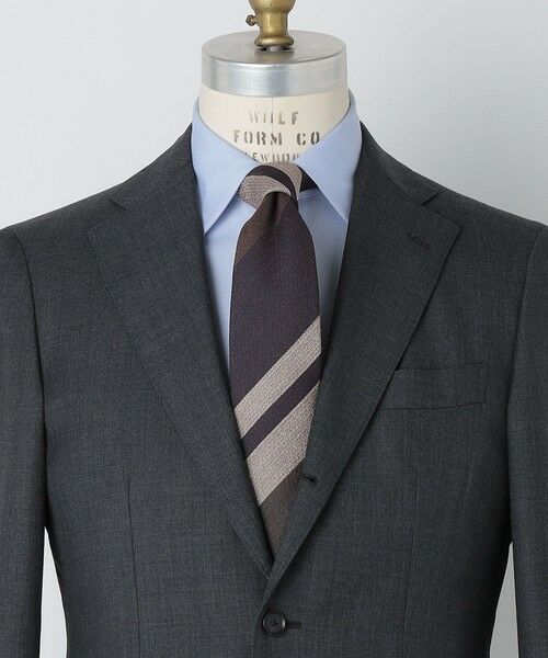 SHIPS / シップス ネクタイ | SHIPS: シルク デラヴェ レジメンタル ネクタイ（ネイビー）