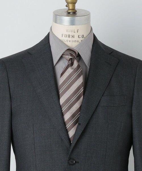 SHIPS / シップス ネクタイ | SHIPS: シルク デラヴェ サテン ストライプ ネクタイ（ブラウン）