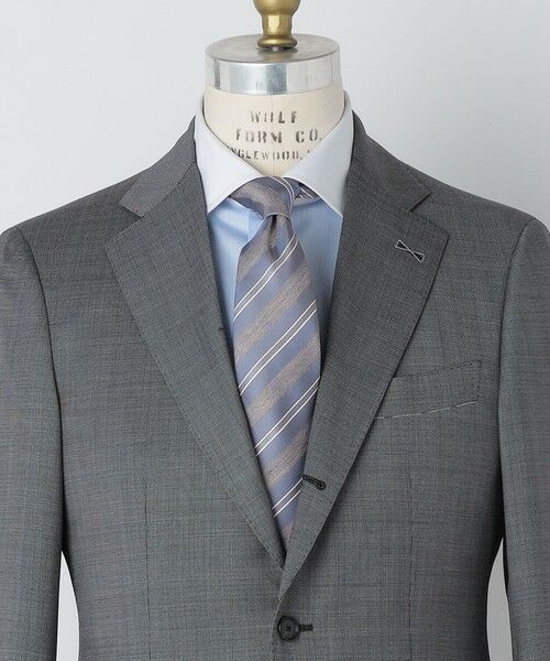 SHIPS / シップス ネクタイ | SHIPS: シルク デラヴェ サテン ストライプ ネクタイ（スカイブルー）