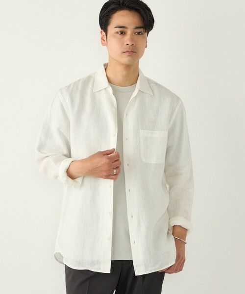 SHIPS / シップス シャツ・ブラウス | SHIPS Colors:ユーロリネン ワイドカラー スキッパー シャツ | 詳細8