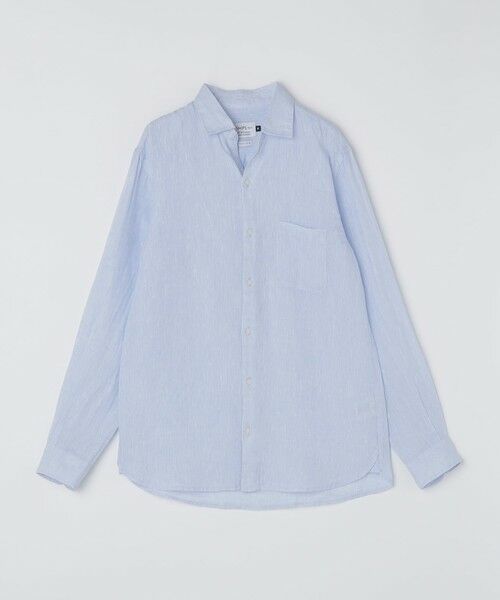 SHIPS / シップス シャツ・ブラウス | SHIPS Colors:リネン ワイドカラー スキッパー シャツ（ライトブルー）