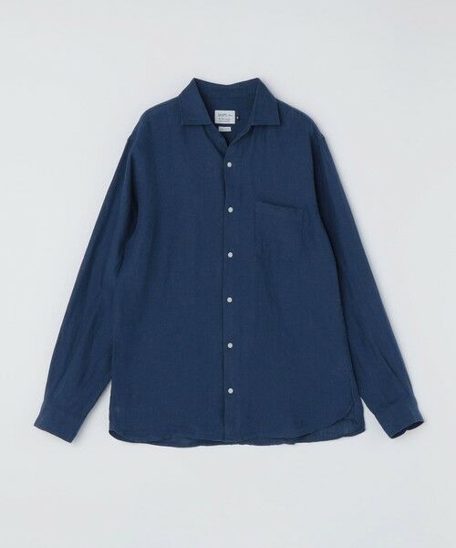 SHIPS / シップス シャツ・ブラウス | SHIPS Colors:リネン ワイドカラー スキッパー シャツ（ネイビー）