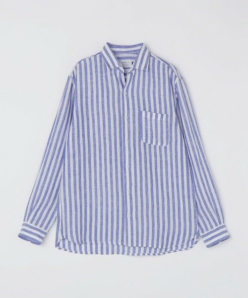 SHIPS / シップス シャツ・ブラウス | SHIPS Colors:リネン ワイドカラー スキッパー シャツ（ダークブルー）