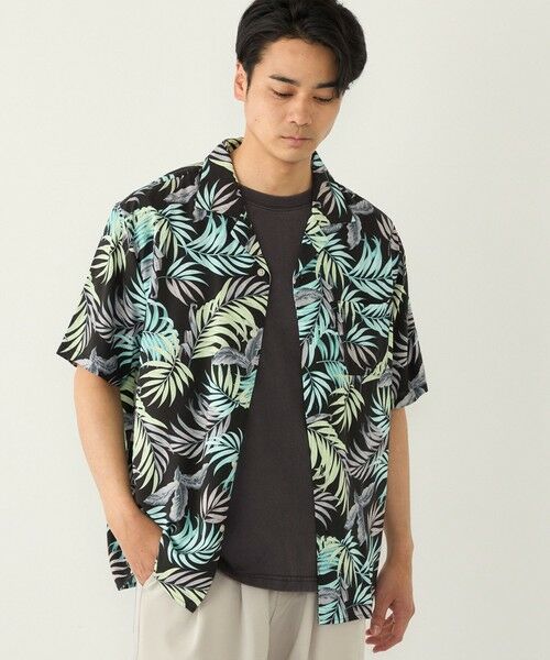 SHIPS / シップス シャツ・ブラウス | 《予約》SHIPS Colors:〈洗濯機可能〉レーヨン アロハ シャツ◆（ブラック）