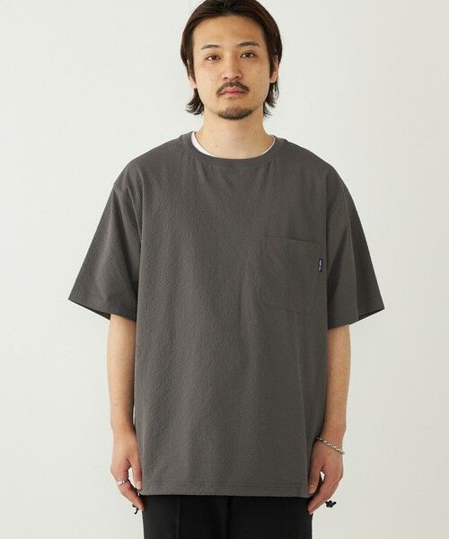 SHIPS / シップス Tシャツ | SHIPS Colors:〈接触冷感・吸水速乾・洗濯機可能〉ライト シアサッカー Tシャツ | 詳細8