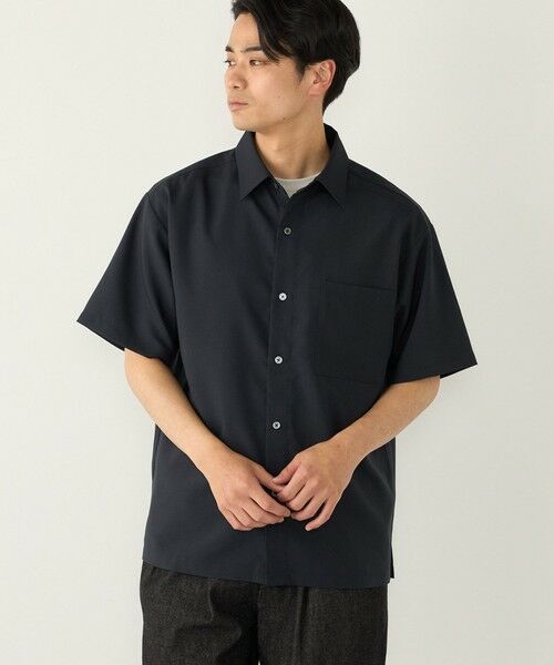 SHIPS / シップス シャツ・ブラウス | 《予約》SHIPS Colors:〈吸水速乾・洗濯機可能〉2WAY ストレッチ ボックス シャツ◆(ネイビー)