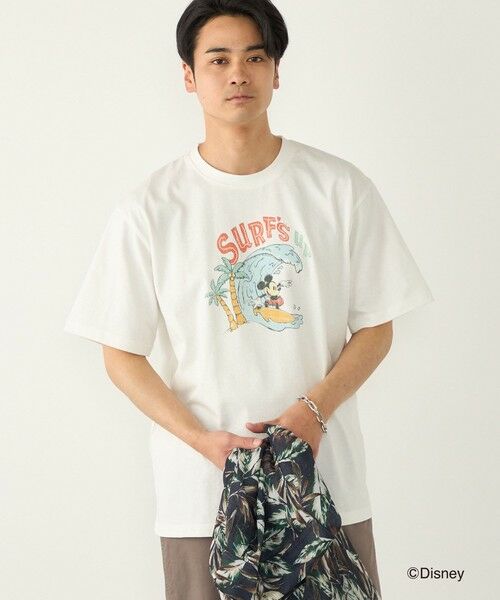 SHIPS / シップス Tシャツ | SHIPS Colors:ミッキーマウス プリント Tシャツ（アイボリー）