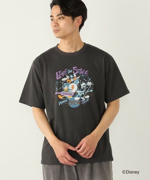 SHIPS / シップス Tシャツ | SHIPS Colors:ミッキーマウス プリント Tシャツ（ダークグレー）