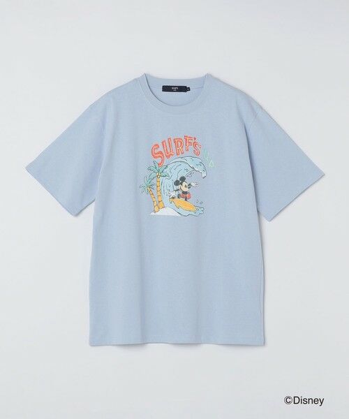 SHIPS / シップス Tシャツ | SHIPS Colors:ミッキーマウス プリント Tシャツ（ライトブルー）