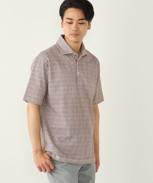 SHIPS / シップス ポロシャツ | SHIPS Colors:〈吸水速乾〉カノコ グレンチェック ワイドカラー ポロシャツ | 詳細25