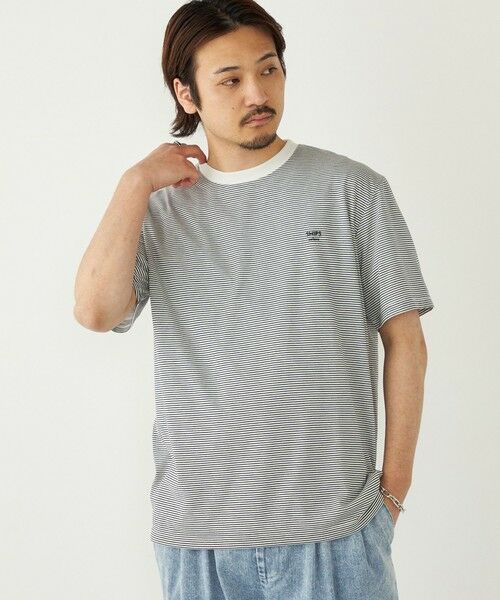 SHIPS / シップス Tシャツ | 《予約》SHIPS Colors:〈速乾〉CAVE(R) ワンポイント ロゴ ボーダー Tシャツ◆ | 詳細5
