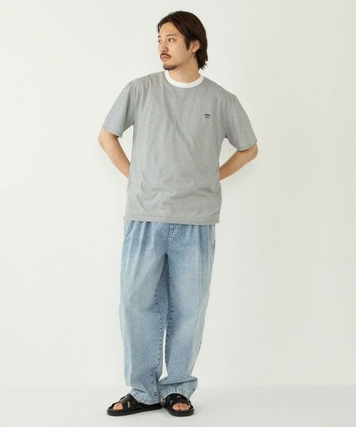 SHIPS / シップス Tシャツ | 《予約》SHIPS Colors:〈速乾〉CAVE(R) ワンポイント ロゴ ボーダー Tシャツ◆ | 詳細7