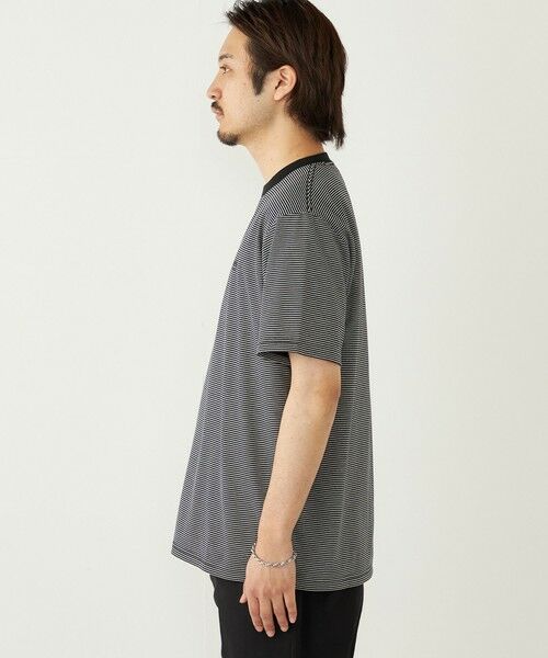 SHIPS / シップス Tシャツ | 《予約》SHIPS Colors:〈速乾〉CAVE(R) ワンポイント ロゴ ボーダー Tシャツ◆ | 詳細13