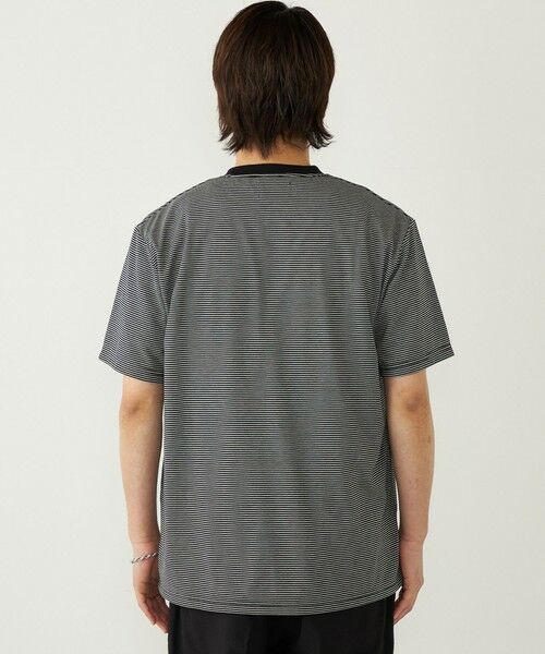 SHIPS / シップス Tシャツ | 《予約》SHIPS Colors:〈速乾〉CAVE(R) ワンポイント ロゴ ボーダー Tシャツ◆ | 詳細14