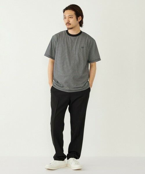 SHIPS / シップス Tシャツ | 《予約》SHIPS Colors:〈速乾〉CAVE(R) ワンポイント ロゴ ボーダー Tシャツ◆ | 詳細15