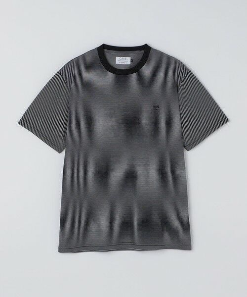 SHIPS / シップス Tシャツ | 《予約》SHIPS Colors:〈速乾〉CAVE(R) ワンポイント ロゴ ボーダー Tシャツ◆ | 詳細10