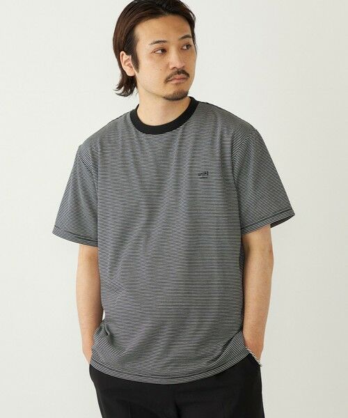 SHIPS / シップス Tシャツ | 《予約》SHIPS Colors:〈速乾〉CAVE(R) ワンポイント ロゴ ボーダー Tシャツ◆ | 詳細16