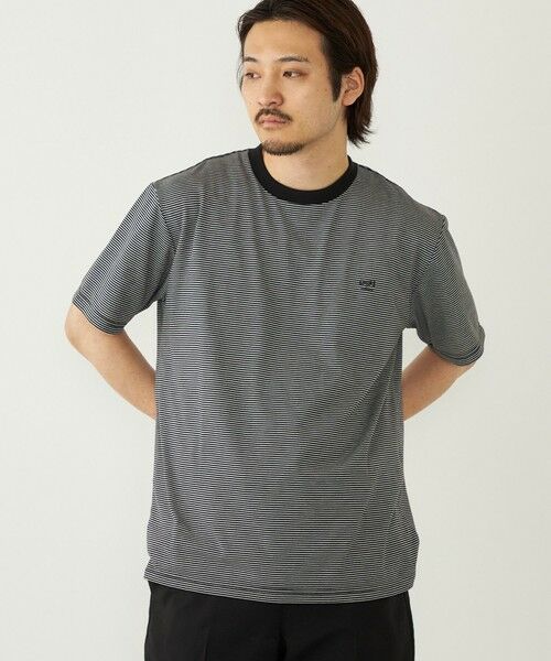 SHIPS / シップス Tシャツ | 《予約》SHIPS Colors:〈速乾〉CAVE(R) ワンポイント ロゴ ボーダー Tシャツ◆ | 詳細17