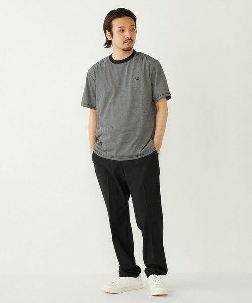 SHIPS / シップス Tシャツ | 《予約》SHIPS Colors:〈速乾〉CAVE(R) ワンポイント ロゴ ボーダー Tシャツ◆ | 詳細18