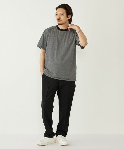 SHIPS / シップス Tシャツ | 《予約》SHIPS Colors:〈速乾〉CAVE(R) ワンポイント ロゴ ボーダー Tシャツ◆ | 詳細19