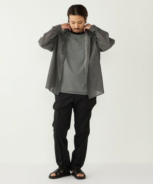 SHIPS / シップス Tシャツ | 《予約》SHIPS Colors:〈速乾〉CAVE(R) ワンポイント ロゴ ボーダー Tシャツ◆ | 詳細21