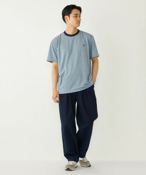 SHIPS / シップス Tシャツ | 《予約》SHIPS Colors:〈速乾〉CAVE(R) ワンポイント ロゴ ボーダー Tシャツ◆ | 詳細30