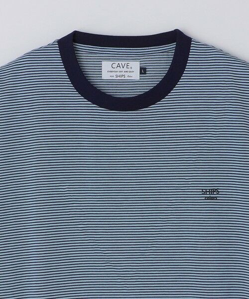 SHIPS / シップス Tシャツ | 《予約》SHIPS Colors:〈速乾〉CAVE(R) ワンポイント ロゴ ボーダー Tシャツ◆ | 詳細24