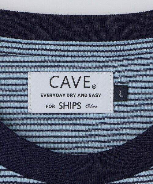 SHIPS / シップス Tシャツ | 《予約》SHIPS Colors:〈速乾〉CAVE(R) ワンポイント ロゴ ボーダー Tシャツ◆ | 詳細27