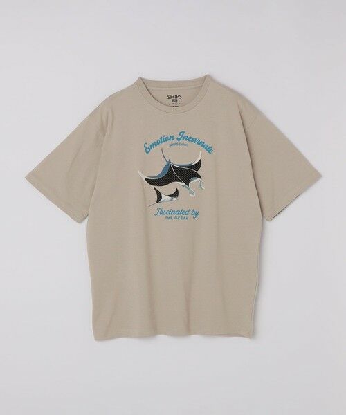 SHIPS / シップス Tシャツ | SHIPS Colors:パッチワーク & 刺繍 Tシャツ（ベージュ）